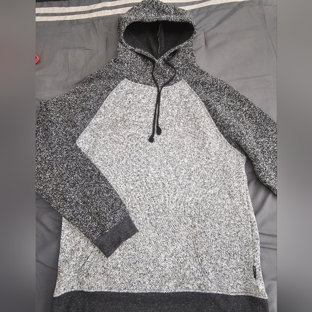 Black and gray hoodie hooded sweatshirt XL